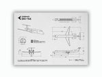 Embraer ERJ-145 Landscape Blueprint Poster