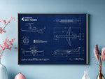 Embraer ERJ-145XR Landscape Blueprint Poster