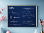Embraer ERJ-145 Landscape Blueprint Poster
