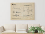 Embraer ERJ-140 Landscape Blueprint Poster