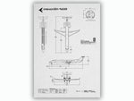 Embraer ERJ-145XR Portrait Blueprint Poster