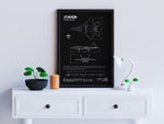 Lockheed Martin F/A-22 Raptor Portrait Blueprint Poster
