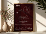 Lockheed Martin F/A-22 Raptor Portrait Blueprint Poster