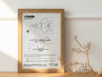 Lockheed Martin F/A-22 Raptor Portrait Blueprint Poster