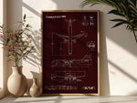 Airbus A321neo Portrait Blueprint Poster by FlyKit showing detailed aircraft technical drawings in a wooden frame