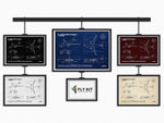Airbus A330-200F Landscape Blueprint Poster collection by FlyKit showing multiple detailed airplane blueprints