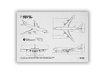 Boeing B747-8F Landscape Blueprint Poster showing detailed technical drawings from multiple angles