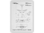 Boeing B757-200F Portrait Blueprint Poster detailed technical drawing print material by FlyKit