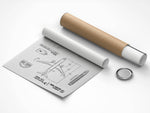 Airbus A220-100 Portrait Blueprint Poster by FlyKit showing detailed airplane design with packaging tube
