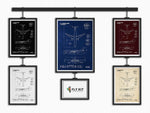 Airbus A330-300 Portrait Blueprint Poster collection by FlyKit showing technical aircraft design in five color variants