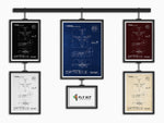 Boeing B737-200 Portrait Blueprint Poster collection by FlyKit showcasing detailed airplane design prints