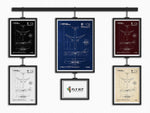 FlyKit Boeing B777-300ER Portrait Blueprint Poster collection in multiple colors showcasing detailed aircraft design