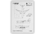 Boeing B777-8F Portrait Blueprint Poster with detailed aircraft schematics by FlyKit