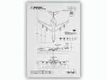 FlyKit Boeing E-3 Sentry Portrait Blueprint Poster showing detailed aircraft technical drawings