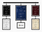 Embraer E175-E2 Portrait Blueprint Poster collection by FlyKit showing technical aircraft drawings in multiple colors