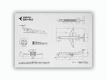 Embraer ERJ-140 Landscape Blueprint Poster
