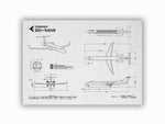 Embraer ERJ-145XR Landscape Blueprint Poster