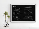 Embraer ERJ-135 Landscape Blueprint Poster