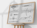 Embraer ERJ-145XR Landscape Blueprint Poster