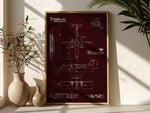 Bombardier DHC-8 Q400 Portrait Blueprint Poster by FlyKit showcasing detailed aircraft technical drawing